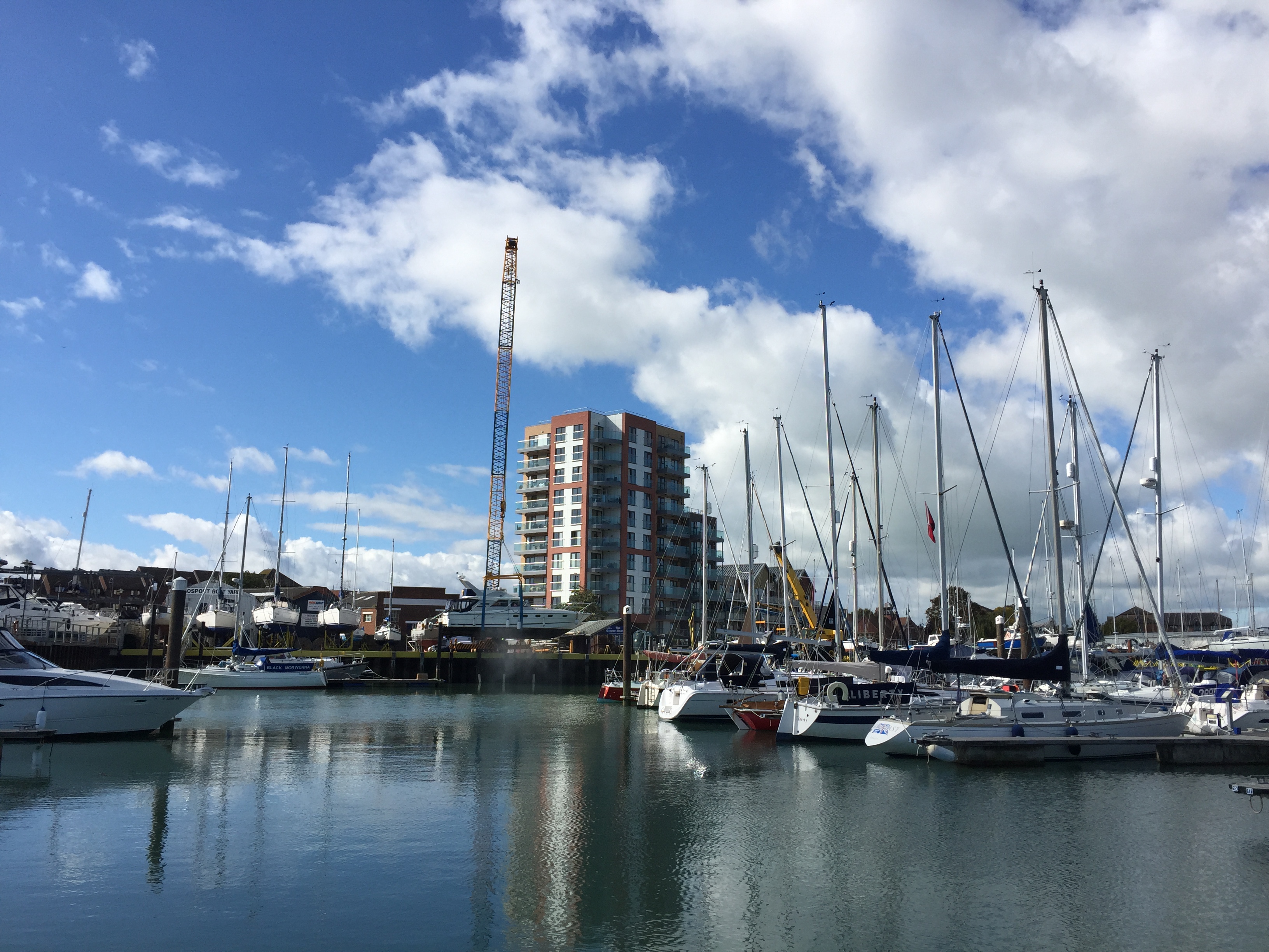 Viewpoint, Gosport, seen across the marina